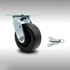 Service Caster 5 Inch SS Polyolefin Swivel Caster with Roller Bearing and Swivel Lock SCC SCC-SS30S520-POR-BSL